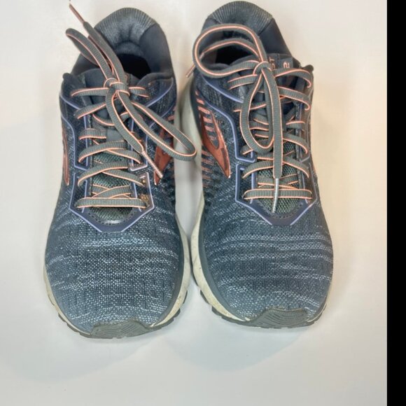 Brooks Ghost 12 Women’s Running Shoes – Gray & Pink | Cushioned Neutral Trainers - Picture 6 of 11